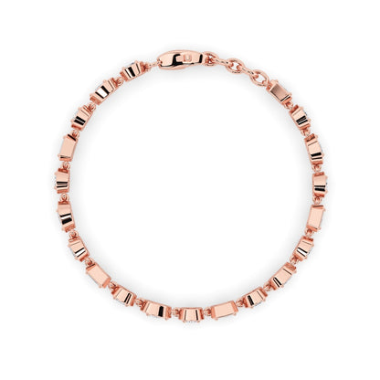 4CTW Mix Shaped Lab Grown Diamond (G/VS) Bracelet in 14K Gold