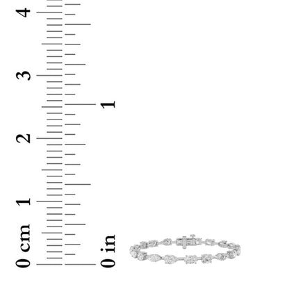 6CTW Mix Shaped Lab Grown Diamond East & West Bracelet in 14K Gold (F/VS)