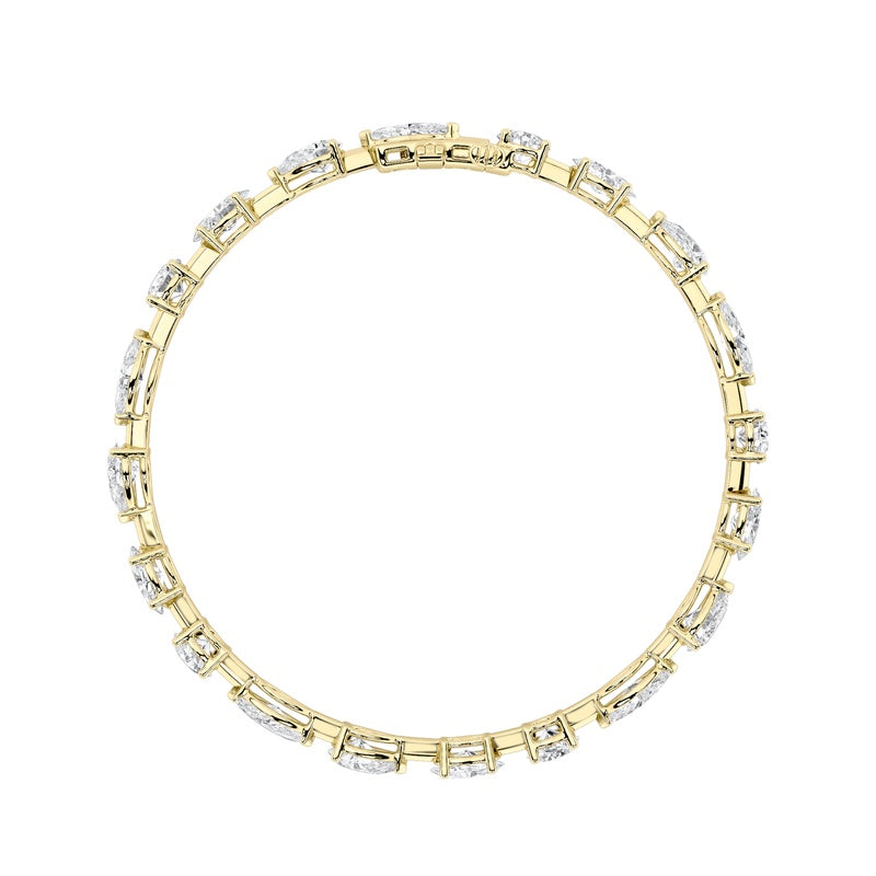 7Cttw Mix Shaped Lab Grown Diamond (F/VS) Bracelet in 14K Gold
