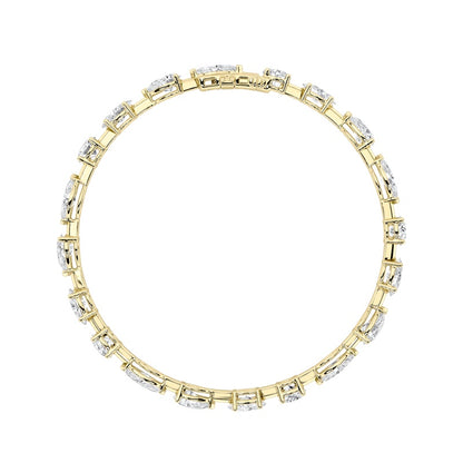 7Cttw Mix Shaped Lab Grown Diamond (F/VS) Bracelet in 14K Gold