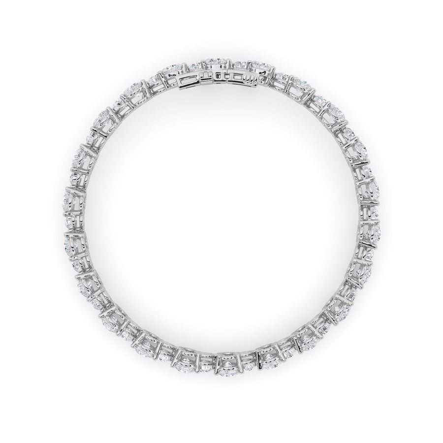 13CTW Round Shaped Lab Grown Diamond (F/VS) Cluster Bracelet in 14K Gold
