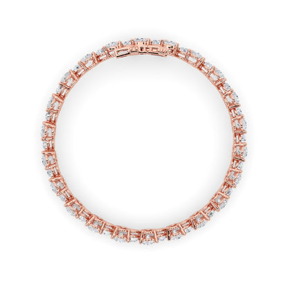 13CTW Round Shaped Lab Grown Diamond (F/VS) Cluster Bracelet in 14K Gold