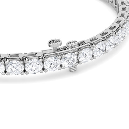 10.25CTW Round Shaped Lab Grown Diamond (F/VS) Bracelet in 14K Gold