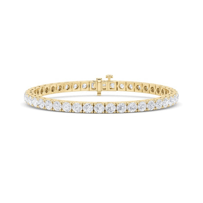 10.25CTW Round Shaped Lab Grown Diamond (F/VS) Bracelet in 14K Gold
