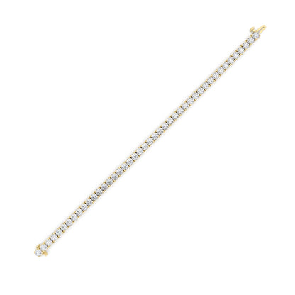 10.25CTW Round Shaped Lab Grown Diamond (F/VS) Bracelet in 14K Gold