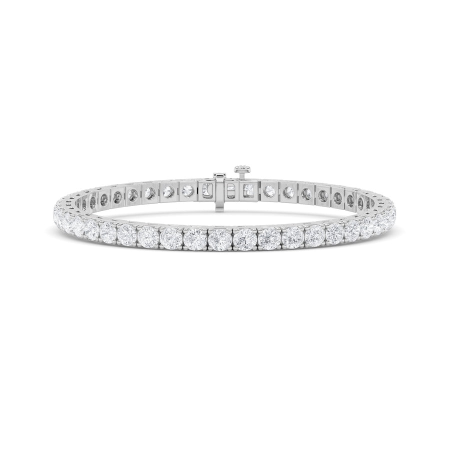 8CTW Round Shaped Lab Grown Diamond (F/VS) Bracelet in 14K Gold