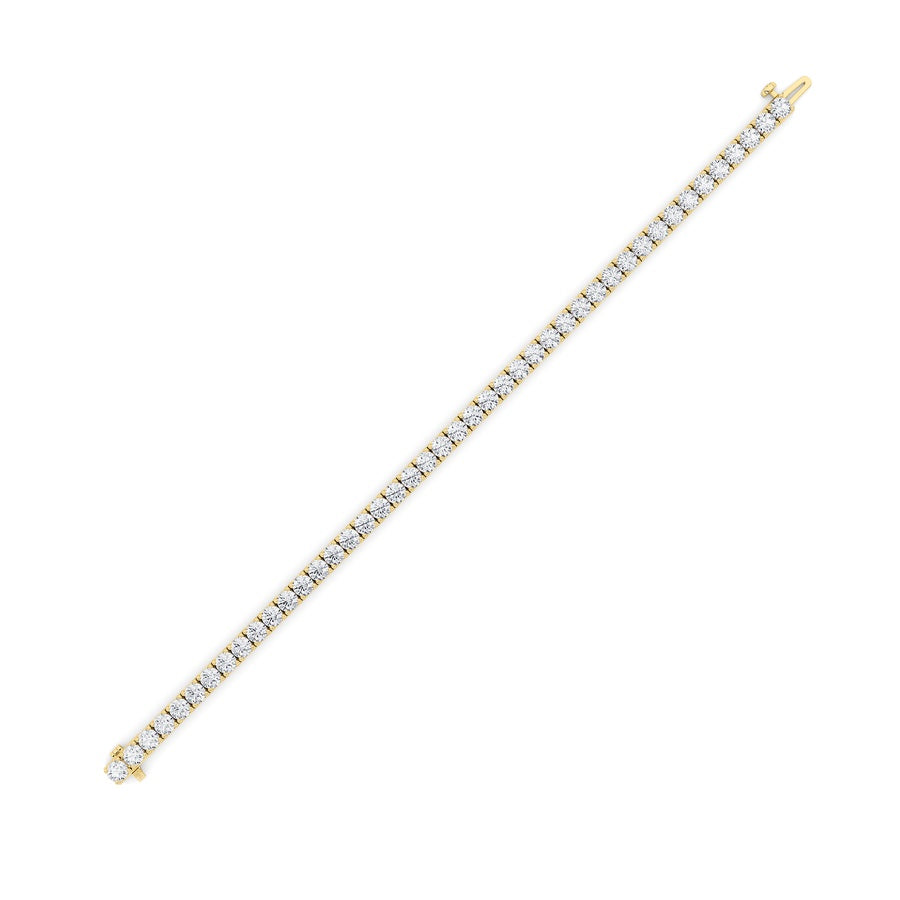 8CTW Round Shaped Lab Grown Diamond (F/VS) Bracelet in 14K Gold