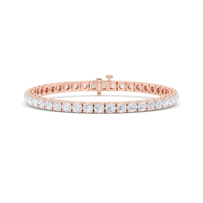9CTW Round Shaped Lab Grown Diamond (F/VS) Bracelet in 14K Gold