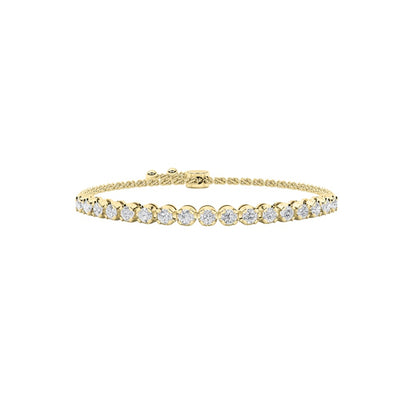 1CTW Round Shaped Lab Grown Diamond (F/VS) Bolo Bracelet in 14K Gold
