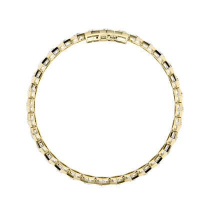 10CTW Round Shaped Lab Grown Diamond (F/VS) Bracelet in 14K Gold