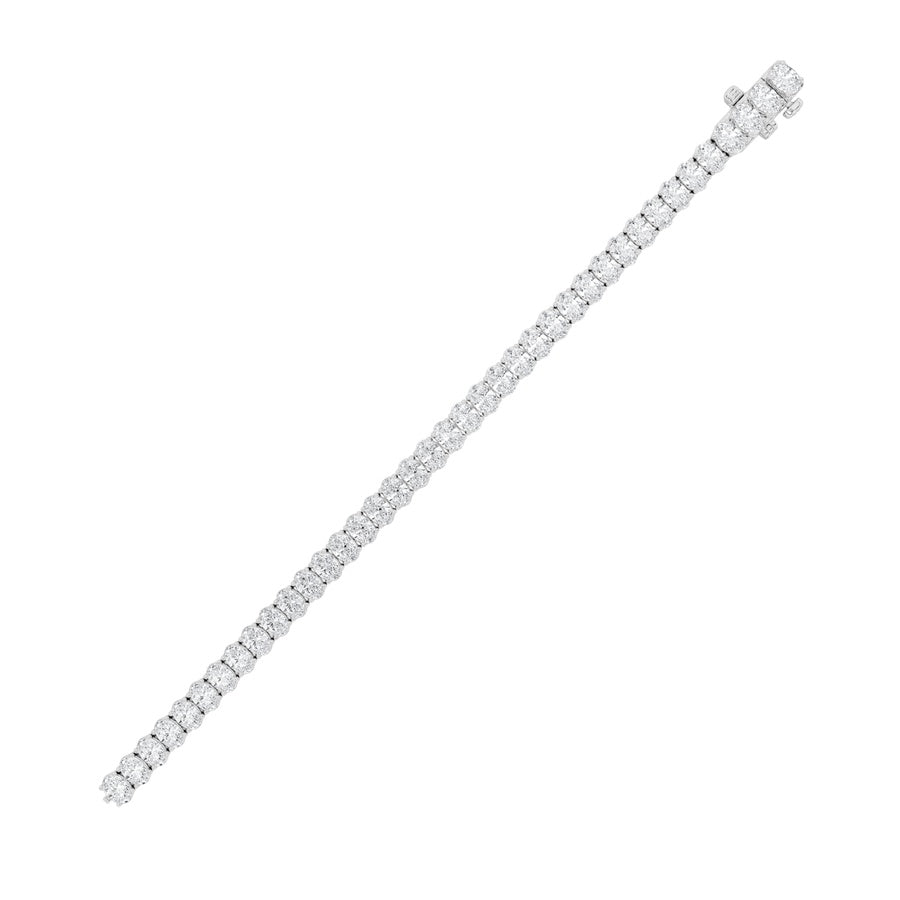 15CTW Oval Shaped Lab Grown Diamond North South Bracelet in 14K Gold (F/VS)