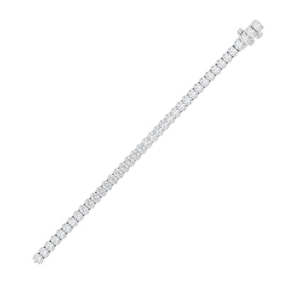 15CTW Oval Shaped Lab Grown Diamond North South Bracelet in 14K Gold (F/VS)