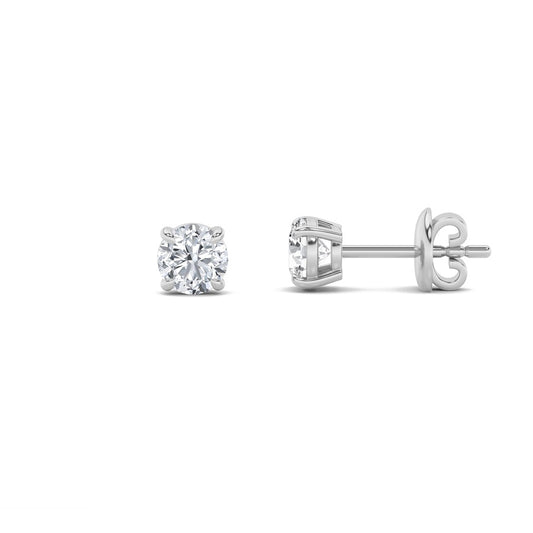 0.25CTW Round Shaped Lab Grown Diamond (F/VS) Stud Earrings in 14K Gold