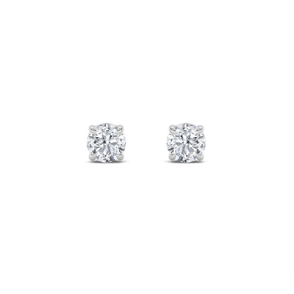 0.25CTW Round Shaped Lab Grown Diamond (F/VS) Stud Earrings in 14K Gold
