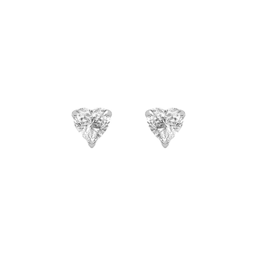 2CTW Heart Shaped Lab Grown Diamond (F/VS) Heart Shaped Earrings in 14K Gold