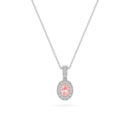 1.3CTW Oval Shaped Lab Grown Diamond (F/VS)  Pendant in 14K Gold