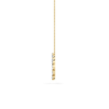 2CTW Marquise Shaped Lab Grown Diamond (F/VS) Circle Necklace in 14K Gold