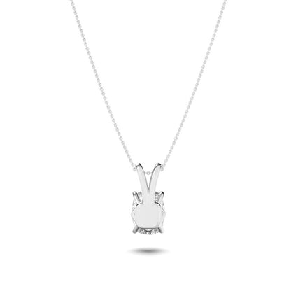 1CTW Elongated Cushion Shaped Lab Grown Diamond (F/VS) Split Bale Solitaire Pendant in 14K Gold