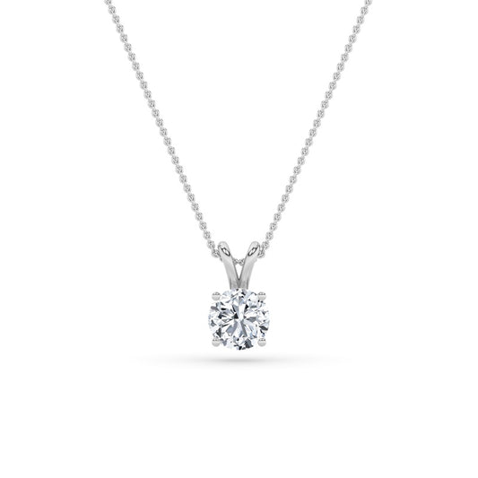 2CTW Round Shaped Lab Grown Diamond (F/VS) Split Bale Solitaire Pendant in 14K Gold