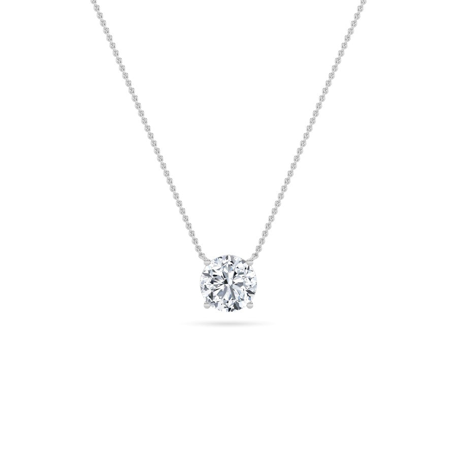 0.5CTW Round Shaped Lab Grown Diamond (F/VS) Necklace in 14K Gold