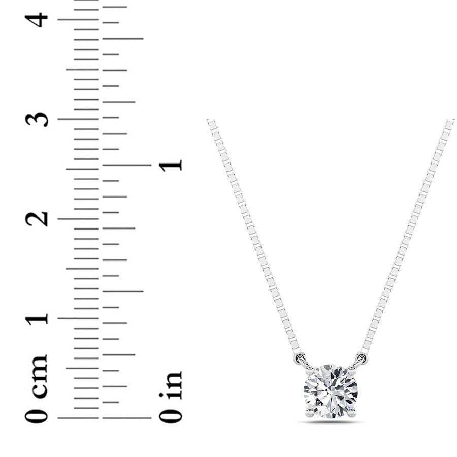 0.5CTW Round Shaped Lab Grown Diamond (F/VS) Necklace in 14K Gold