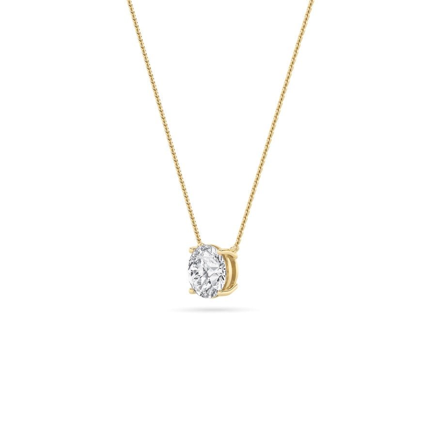 0.5CTW Round Shaped Lab Grown Diamond (F/VS) Necklace in 14K Gold