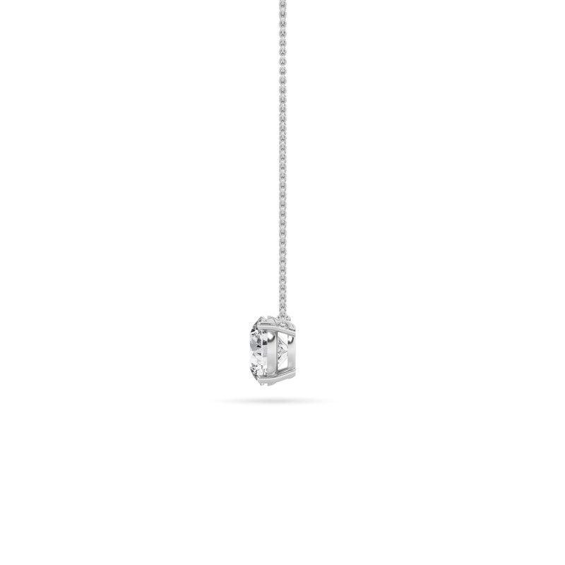 0.75CTW Round Shaped Lab Grown Diamond (F/VS) Solitaire Necklace in 14K Gold
