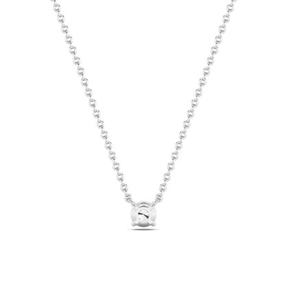0.75CTW Round Shaped Lab Grown Diamond (F/VS) Solitaire Necklace in 14K Gold