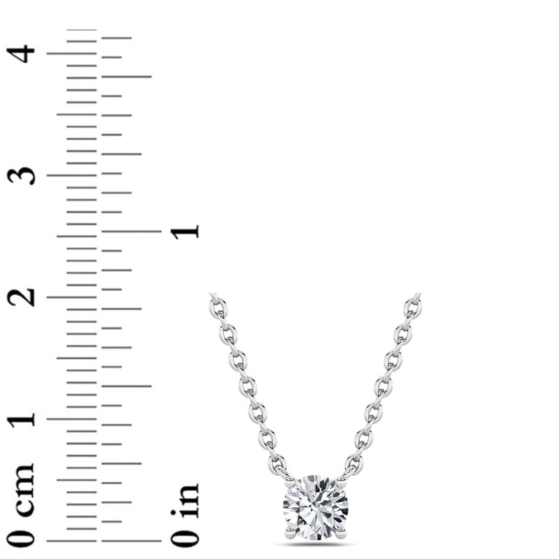 0.75CTW Round Shaped Lab Grown Diamond (F/VS) Solitaire Necklace in 14K Gold