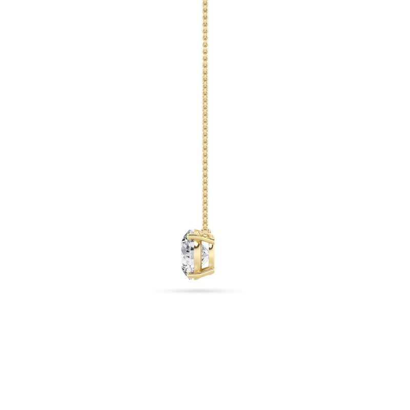 0.75CTW Round Shaped Lab Grown Diamond (F/VS) Solitaire Necklace in 14K Gold