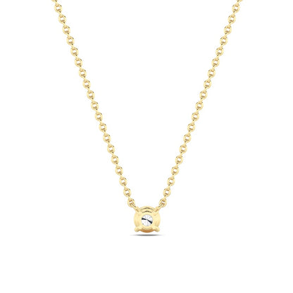 0.75CTW Round Shaped Lab Grown Diamond (F/VS) Solitaire Necklace in 14K Gold
