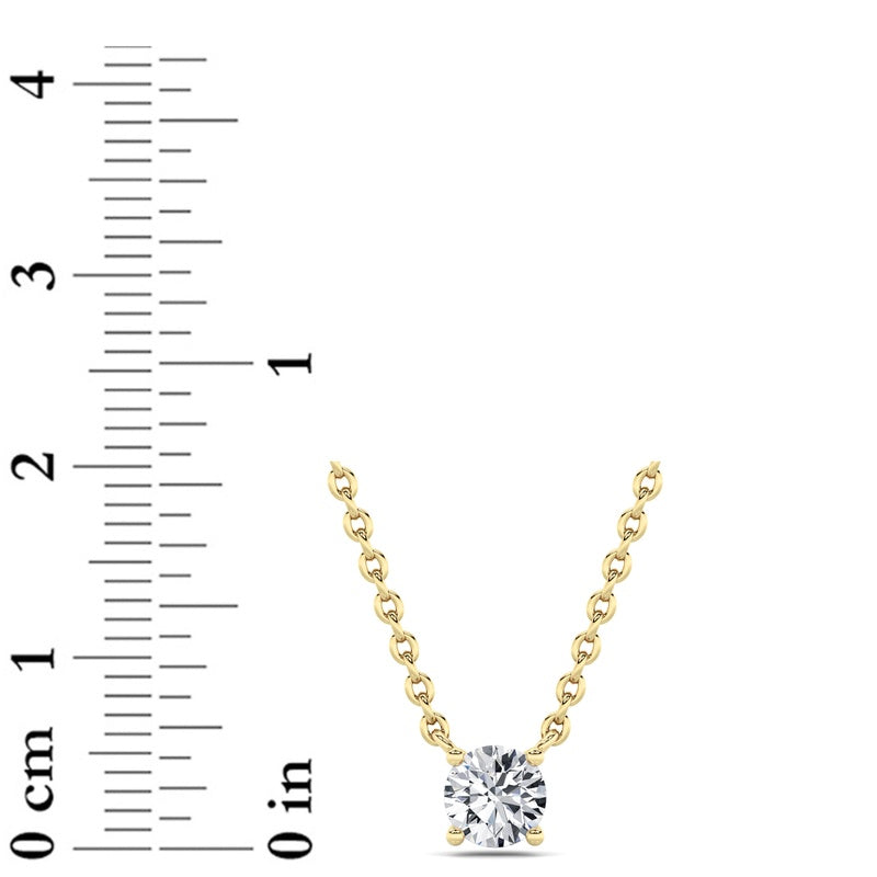 0.75CTW Round Shaped Lab Grown Diamond (F/VS) Solitaire Necklace in 14K Gold