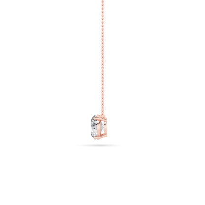 0.75CTW Round Shaped Lab Grown Diamond (F/VS) Solitaire Necklace in 14K Gold