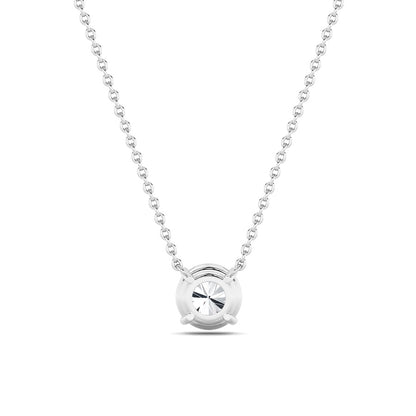 2CTW Round Shaped Lab Grown Diamond (F/VS) Solitaire Necklace in 14K Gold