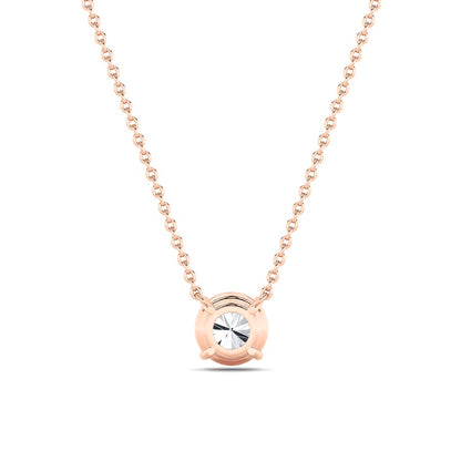 2CTW Round Shaped Lab Grown Diamond (F/VS) Solitaire Necklace in 14K Gold