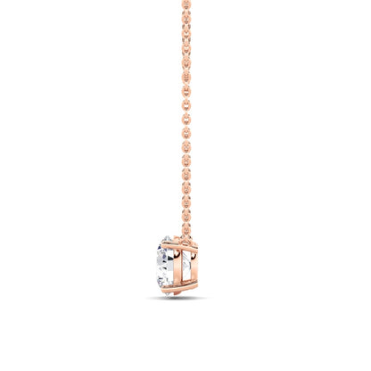 2CTW Round Shaped Lab Grown Diamond (F/VS) Solitaire Necklace in 14K Gold