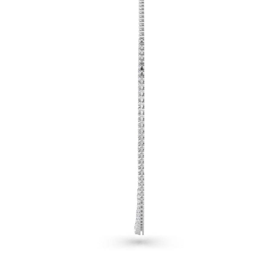 15CTW Round Shaped Lab Grown Diamond (F/VS) Graduating Half Riviera Necklace in 14K Gold