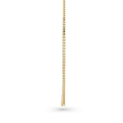 7CTW Round Shaped Lab Grown Diamond (F/VS) Graduating Half  Riviera Necklace in 14K Gold