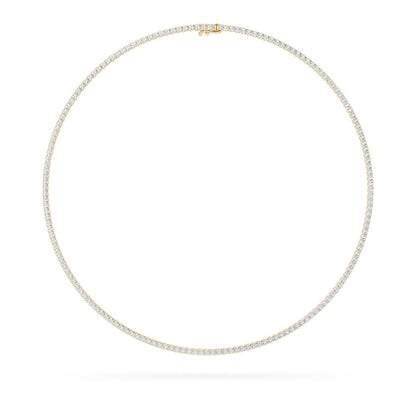 15CTW Round Shaped Lab Grown Diamond (F/VS) Necklace in 14K White Gold