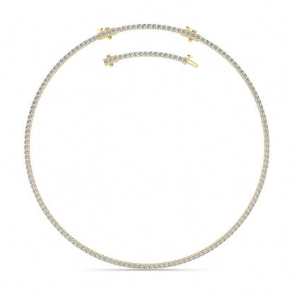15CTW Round Shaped Lab Grown Diamond (F/VS) Necklace in 14K White Gold