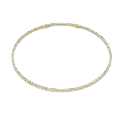 15CTW Round Shaped Lab Grown Diamond (F/VS) Necklace in 14K White Gold