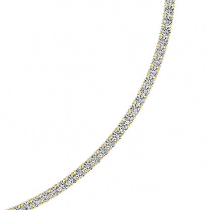 15CTW Round Shaped Lab Grown Diamond (F/VS) Necklace in 14K White Gold