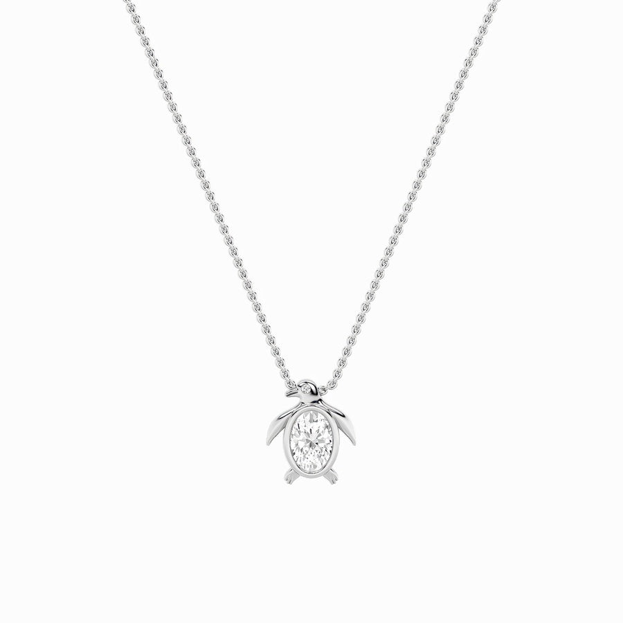 1CTW Oval Shaped Lab Grown Diamond (F/VS)  Pendant in 14K Gold
