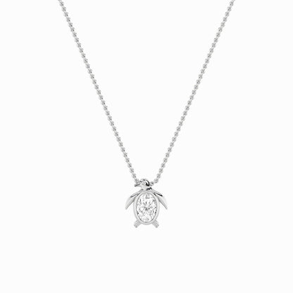 1CTW Oval Shaped Lab Grown Diamond (F/VS)  Pendant in 14K Gold