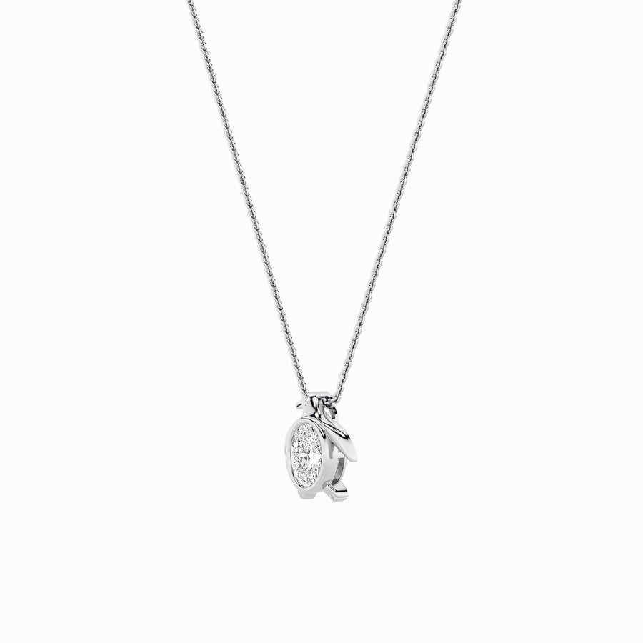 1CTW Oval Shaped Lab Grown Diamond (F/VS)  Pendant in 14K Gold