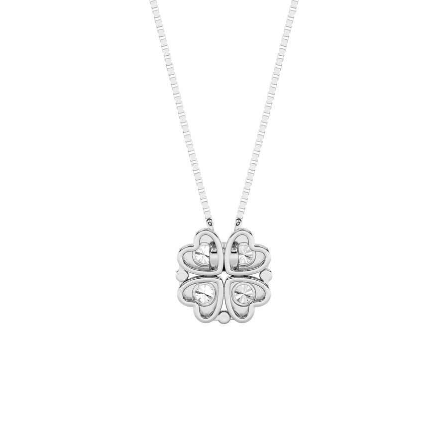 1CTW Round Shaped Lab Grown Diamond (F/VS) Heart Shaped Necklace in 14K Gold
