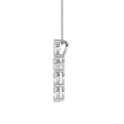 1.5CTW Round Shaped Lab Grown Diamond (F/VS) Cross Pendant in 14K Gold