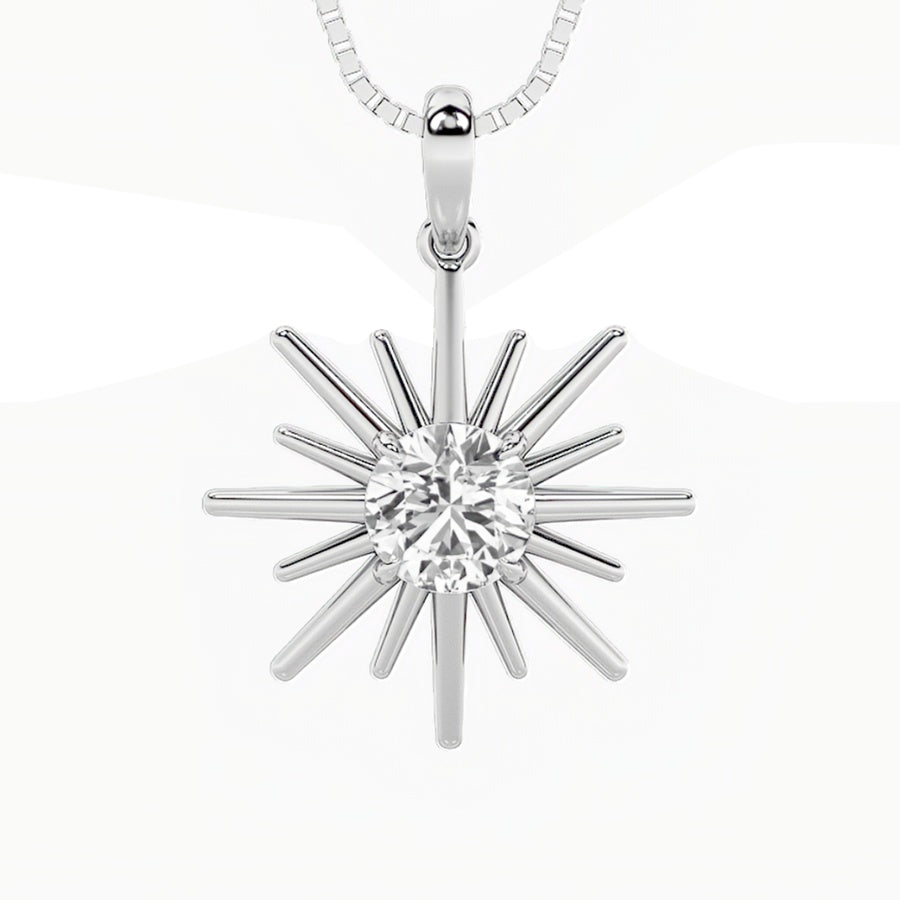 1.5CTW Round Shaped Lab Grown Diamond (F/VS) Astralis Pendant in 14K Gold
