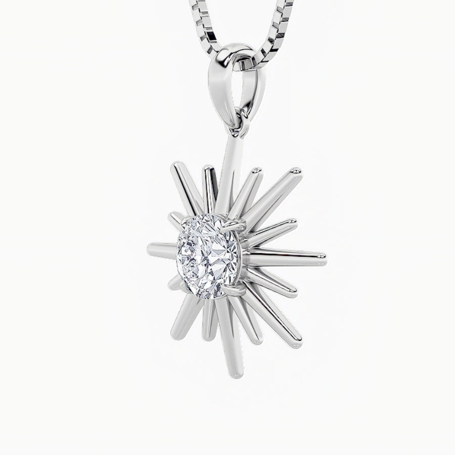 1.5CTW Round Shaped Lab Grown Diamond (F/VS) Astralis Pendant in 14K Gold