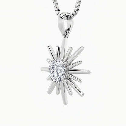 1.5CTW Round Shaped Lab Grown Diamond (F/VS) Astralis Pendant in 14K Gold
